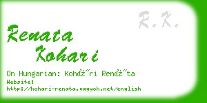 renata kohari business card